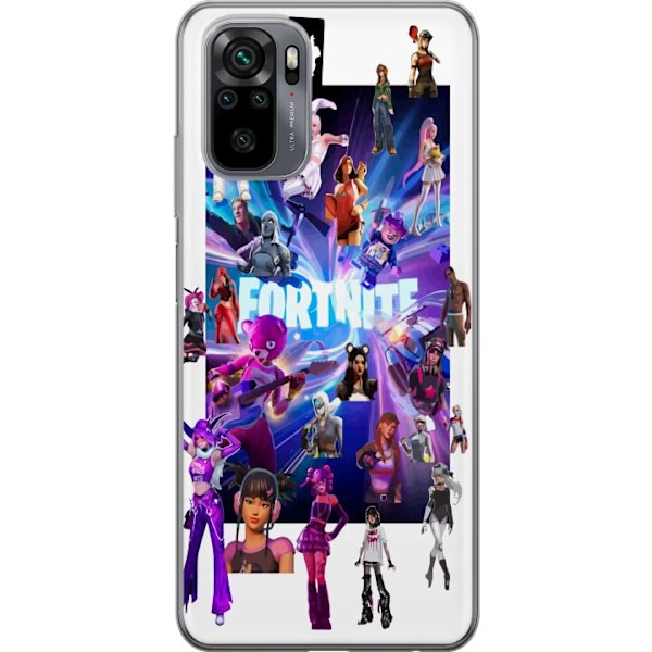 Xiaomi Redmi Note 10 Gennemsigtig cover Fortnite