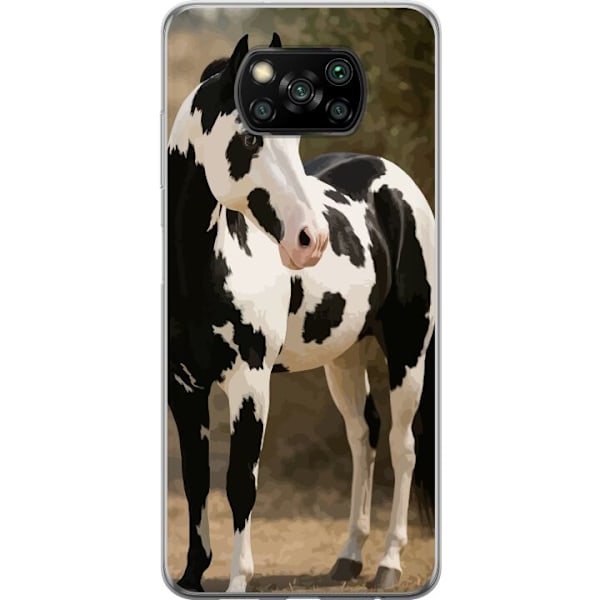 Xiaomi Poco X3 NFC Genomskinligt Skal Vacker Häst – elegant illustration av hästmotiv