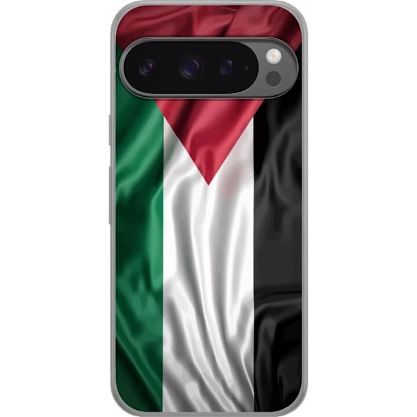 Google Pixel 9 Pro XL Läpinäkyvä kuori Palestiinan lippu