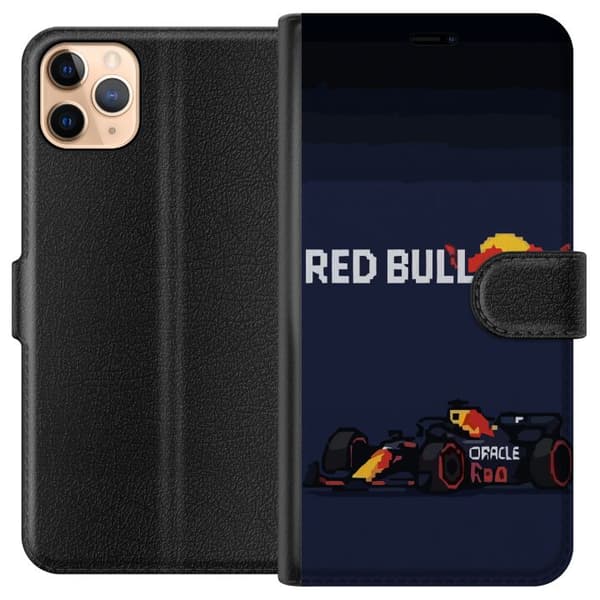 Kompatibel Tegnebogsetui til Apple iPhone 11 Pro Max Pixelracer i retrostil sort