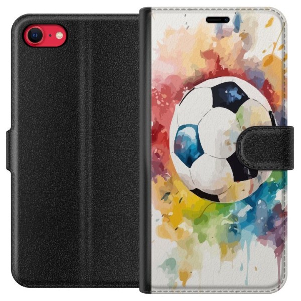 Apple iPhone 7 Tegnebogsetui Fodbold