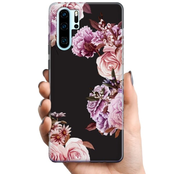 Huawei P30 Pro TPU Mobilcover Blomster