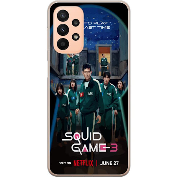 Samsung Galaxy A23 Läpinäkyvä kuori Squid Game Kausi 3 TV-sarjan hahmot Suositut TV-sarja Motiivit Ikoni Jännitys Draama Aasialainen suunnittelu T
