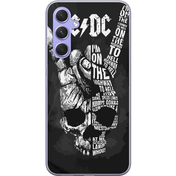Kompatibelt Mobilskal till Samsung Galaxy A54 AC DC Rockband Musik Gitarr