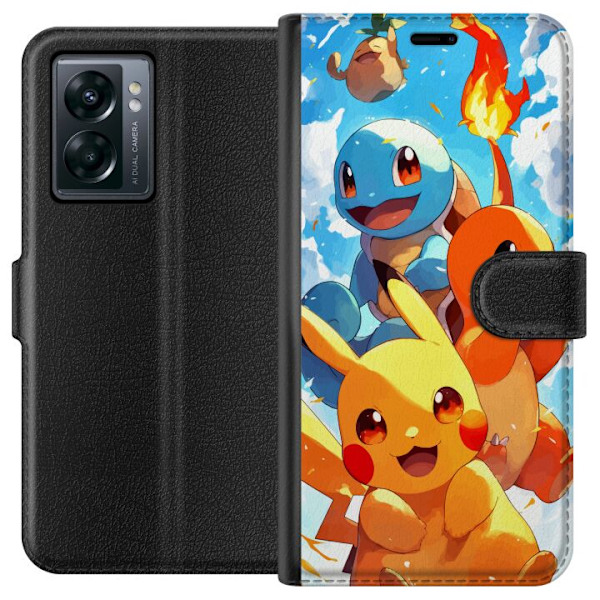OnePlus Nord N300 Lompakkokotelo Pocket Creatures - innoittanut Pokémonista mainitsematta nimeä