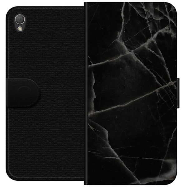 Sony Xperia Z3 Tegnebogsetui Sort marmor
