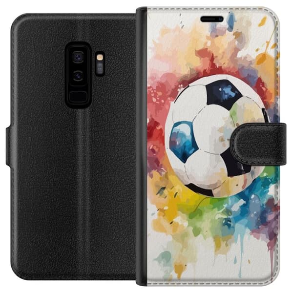 Kompatibel Tegnebogsetui til Samsung Galaxy S9+ Fodbold