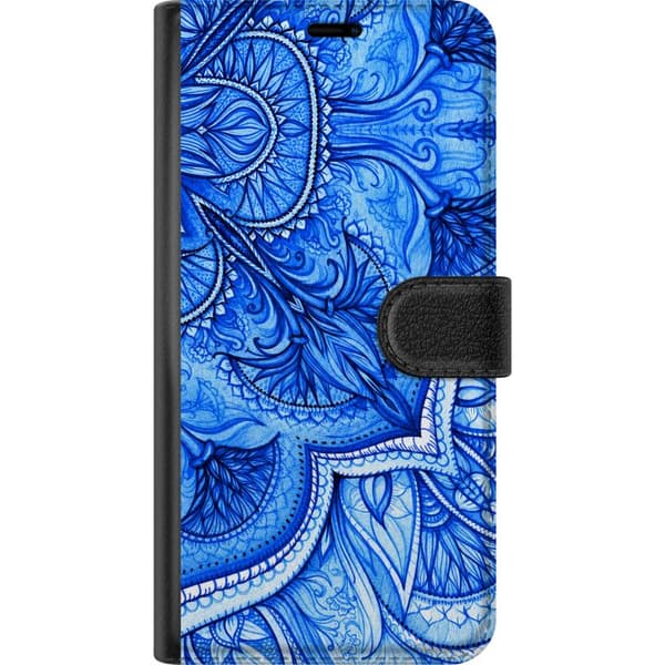 Kompatibel Tegnebogsetui til Xiaomi Poco X3 NFC Blå paisley blå