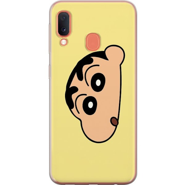 Samsung Galaxy A20e Genomskinligt Skal Peeking Shinchan