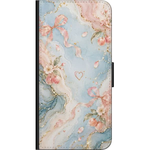 Kompatibelt Plånboksfodral till Xiaomi Mi 11 Pro Blomstermarmor blå