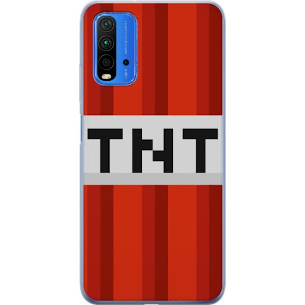 Xiaomi Redmi 9T Läpinäkyvä kuori Minecraft TNT