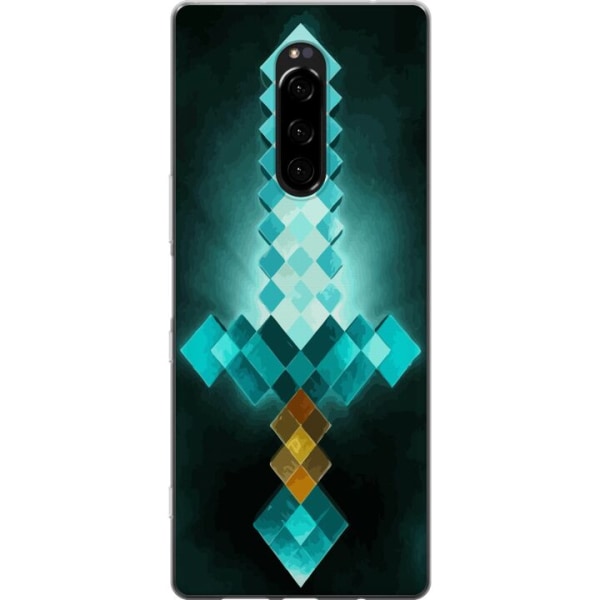 Sony Xperia 1 Gennemsigtig cover Minecraft sværd