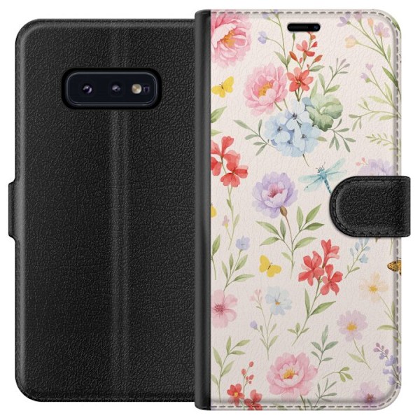 Samsung Galaxy S10e Tegnebogsetui Blomster