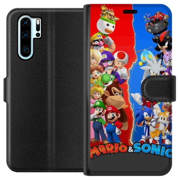 Kompatibelt Lommeboketui til Huawei P30 Pro Super Mario