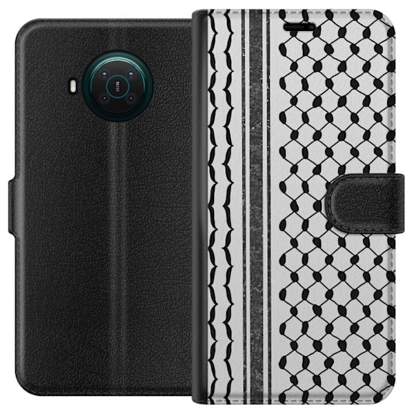 Nokia X10 Lompakkokotelo Palestiinalainen kuvio - perinteiseen tyyliin inspiroima keffiyeh-kangas