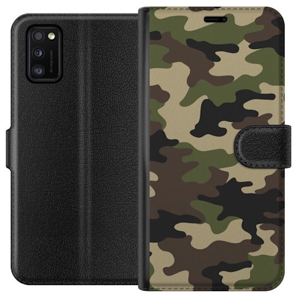 Samsung Galaxy A41 Lompakkokotelo Metsä camo