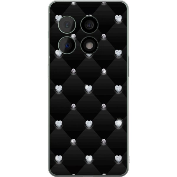 OnePlus 10 Pro Gennemsigtig cover Diamant Hjerte