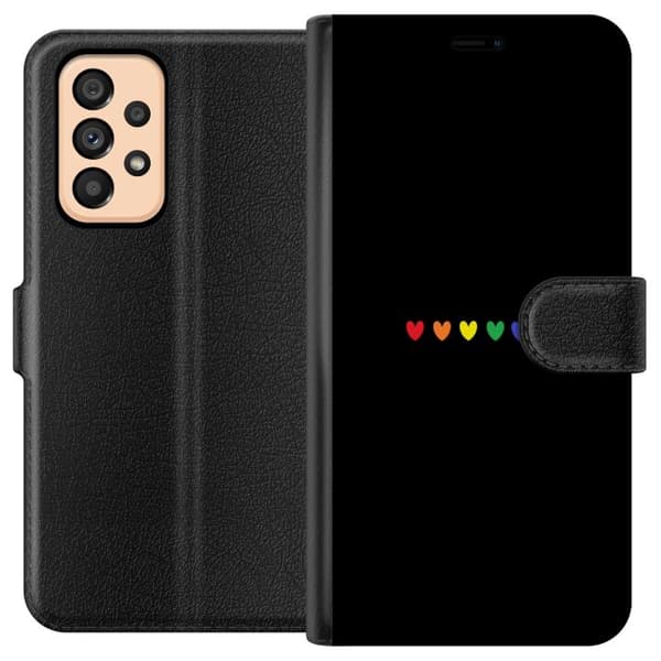 Kompatibelt Plånboksfodral till Samsung Galaxy A53 5G Pride Hearts