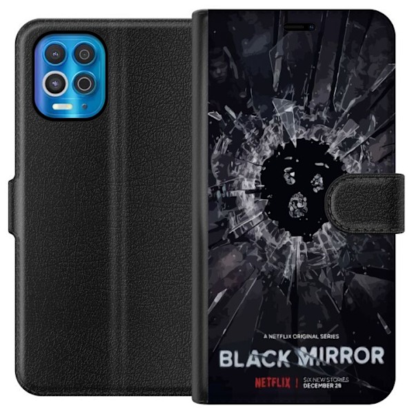 Motorola Edge S Lompakkokotelo Black Mirror Sci-Fi Netflix -sa