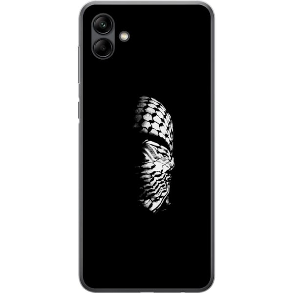 Samsung Galaxy A05 Läpinäkyvä kuori Keffiyeh-kuviointi - klassinen palestiinalainen mustavalkoinen shaali, jolla on kulttuurinen merkitys