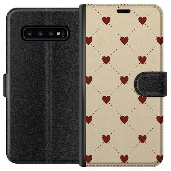 Samsung Galaxy S10 Lommeboketui Hjertegrind