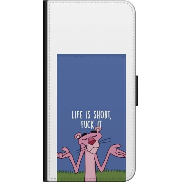 Kompatibel Tegnebogsetui til Nokia G20 Life Is Short citat blå