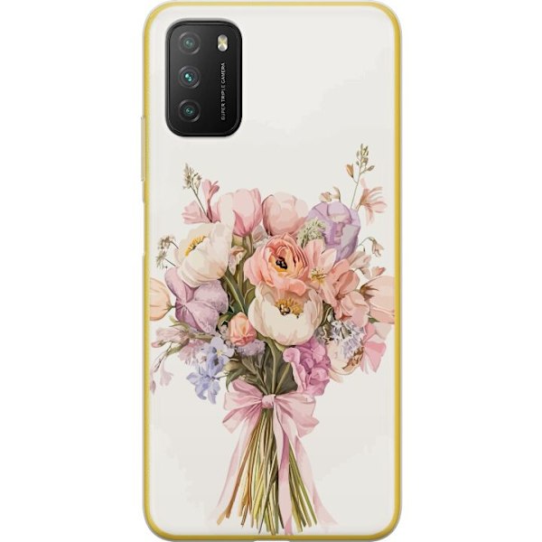 Xiaomi Poco M3  Genomskinligt Skal Mobilskal med färgglad blombukett i romantisk stil