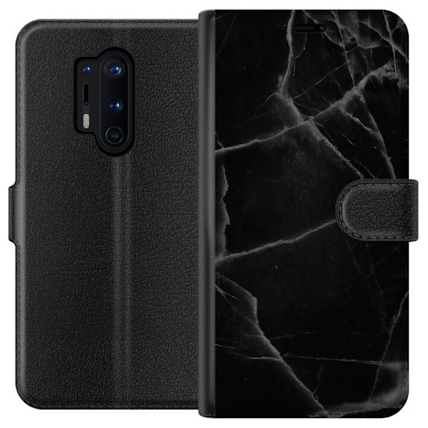OnePlus 8 Pro Plånboksfodral Svart marmor