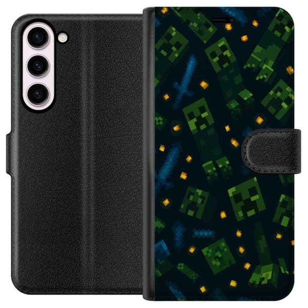 Kompatibelt Plånboksfodral till Samsung Galaxy S23+ Minecraft Dungeons Mob