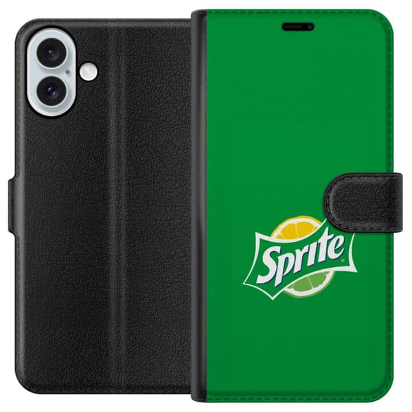 Kompatibel Tegnebogsetui til Apple iPhone 16 Plus Minimalistisk citrusdrik-inspireret design grøn