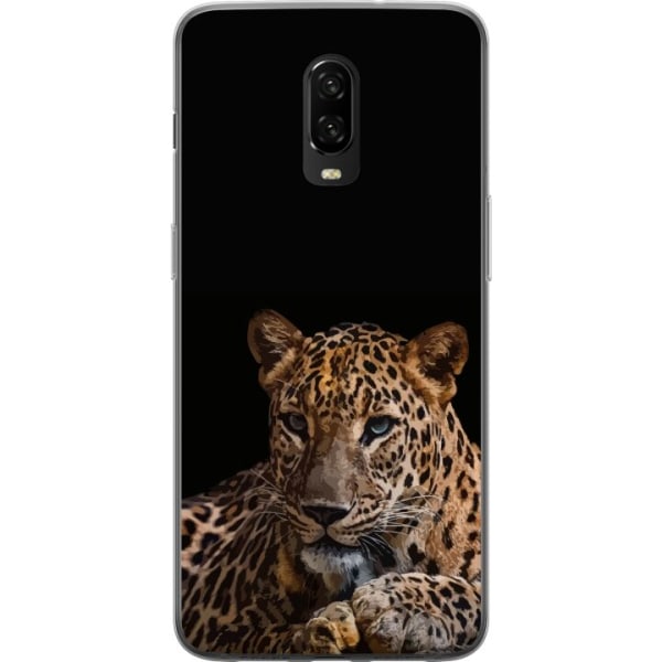 OnePlus 6T Läpinäkyvä kuori Leopard