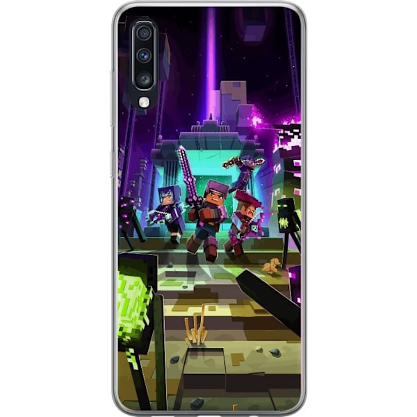 Samsung Galaxy A70 Läpinäkyvä kuori Minecraft