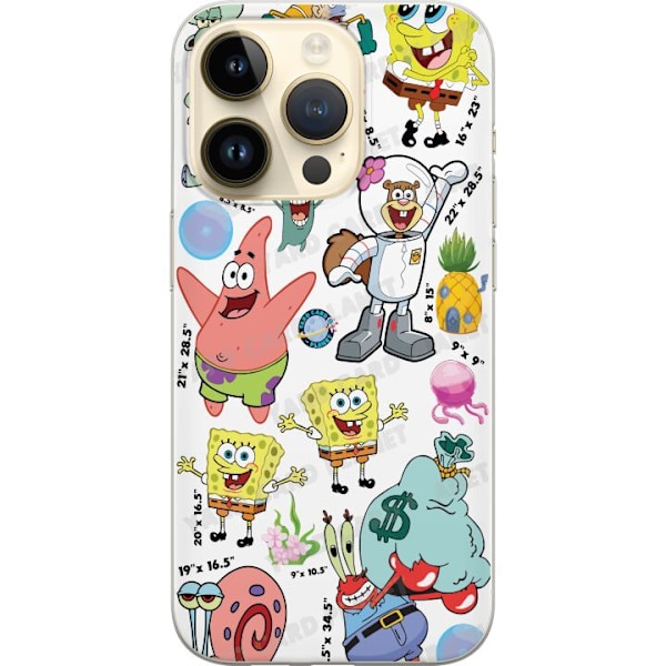 Apple iPhone 14 Pro Genomskinligt Skal SpongeBob SquarePants