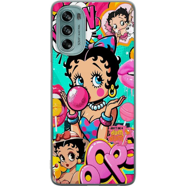 Motorola Moto G62 5G Läpinäkyvä kuori Betty Boop