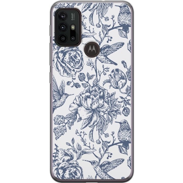 Motorola Moto G30 Gjennomsiktig deksel Blomster & Fugler - Rom