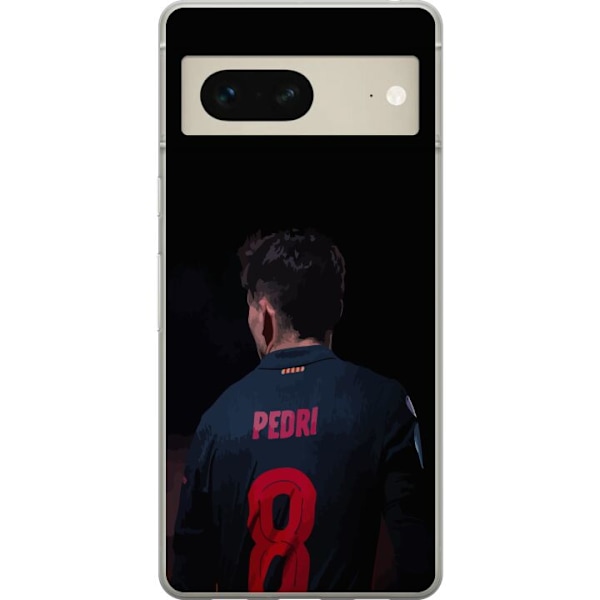 Google Pixel 7 Genomskinligt Skal Pedri FC Barcelona Fotboll S