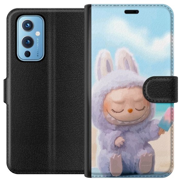 OnePlus 9 Lompakkokotelo Labubu Vaaleanpunainen Tunnelma