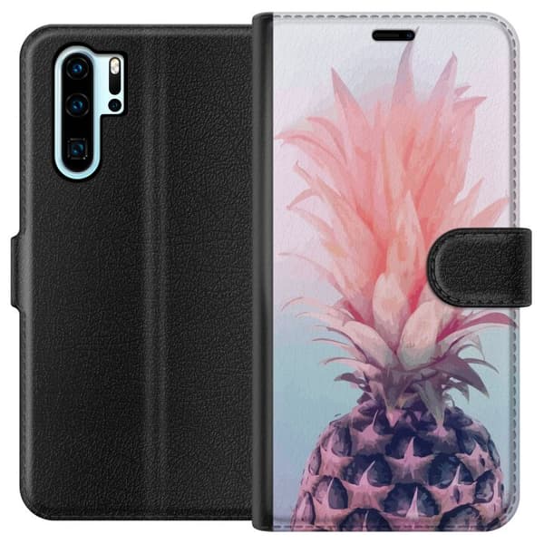 Kompatibelt Lommeboketui til Huawei P30 Pro Ananas