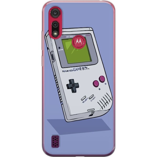 Motorola Moto E6s (2020) Läpinäkyvä kuori Game Boy Violetti