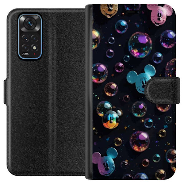 Xiaomi Redmi Note 11 Lompakkokotelo  Mikki Hiiri Disney Kuplat Suunnittelu Hauska Motiivi Suosittu Disney-hahmo Piirrossarja Lasten Klassikko