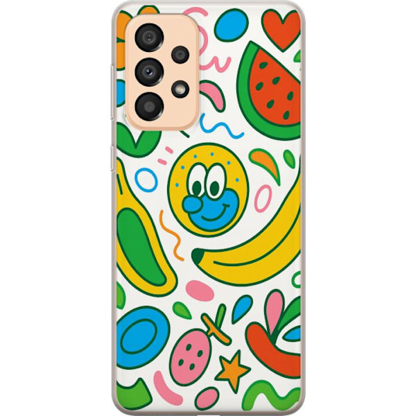 Samsung Galaxy A33 5G Läpinäkyvä kuori Perhosverho