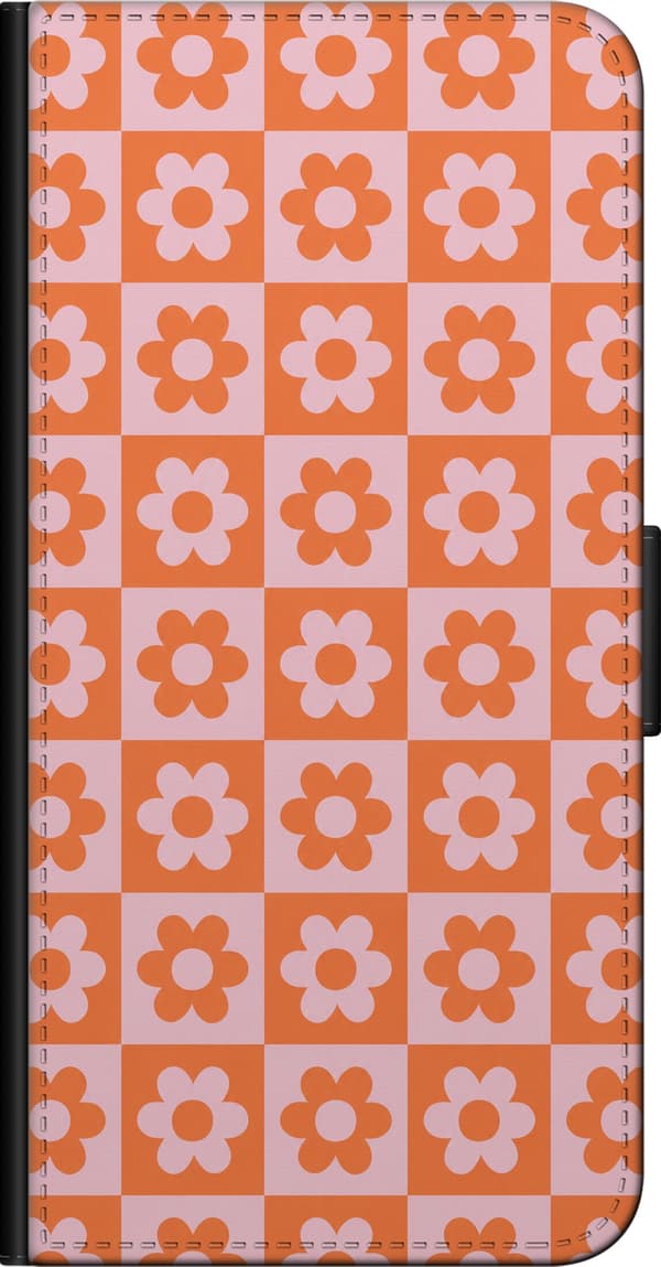 Kompatibel Tegnebogsetui til OnePlus 9 Pro Orange blomstertern orange