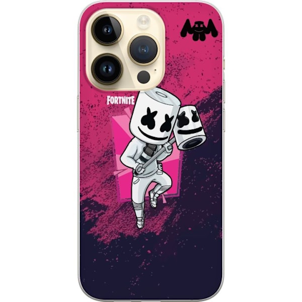 Apple iPhone 14 Pro Genomskinligt Skal Marshmello Fortnite Ski