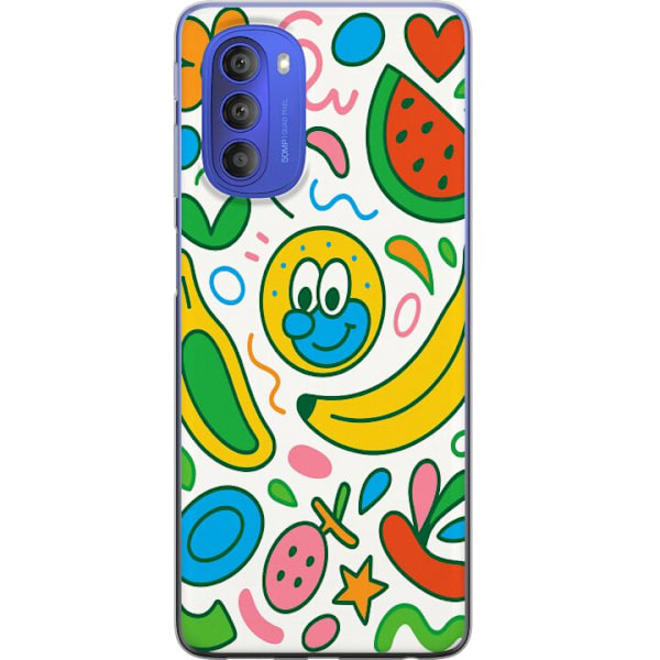 Motorola Moto G51 5G Gjennomsiktig deksel Sommerfuglslør