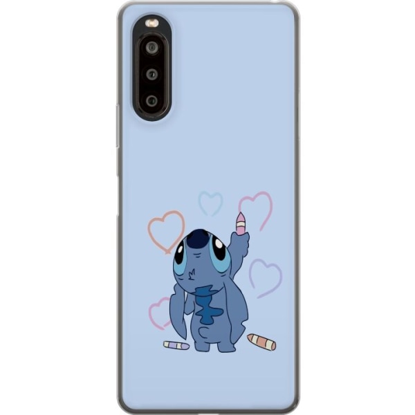 Sony Xperia 10 II Gennemsigtig cover Stitch Hjerter