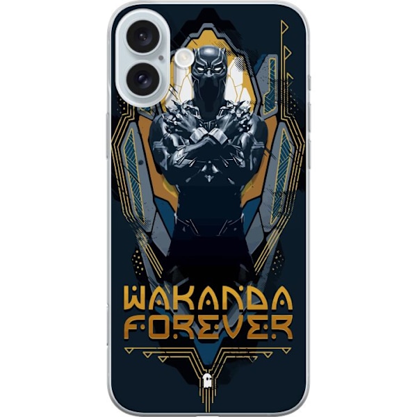 Apple iPhone 16 Plus Läpinäkyvä kuori Black Panther: Wakand