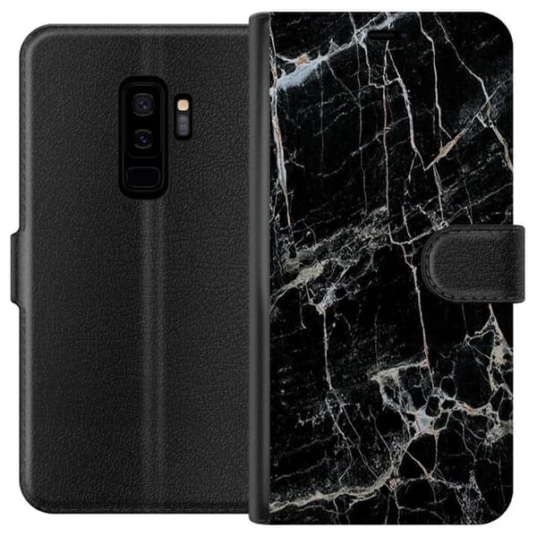 Kompatibel Tegnebogsetui til Samsung Galaxy S9+ Sort marmor