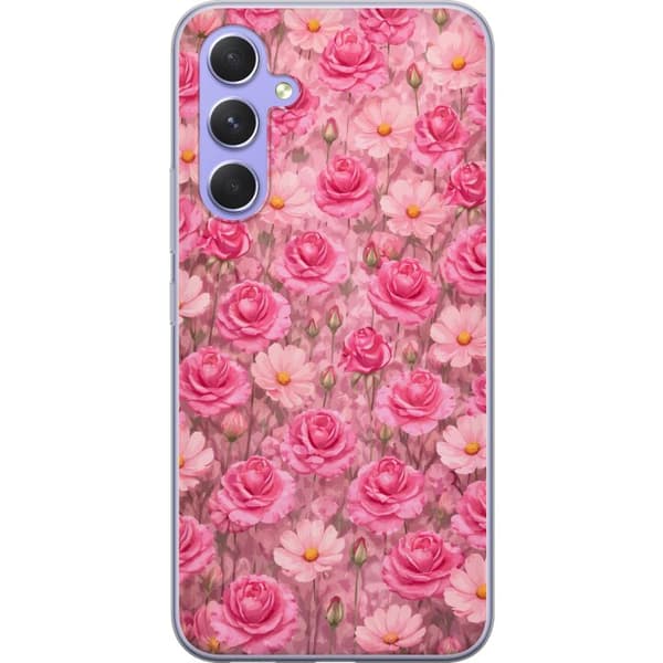 Kompatibelt Mobildeksel til Samsung Galaxy A54 Kronbladdrøm Pudderrosa