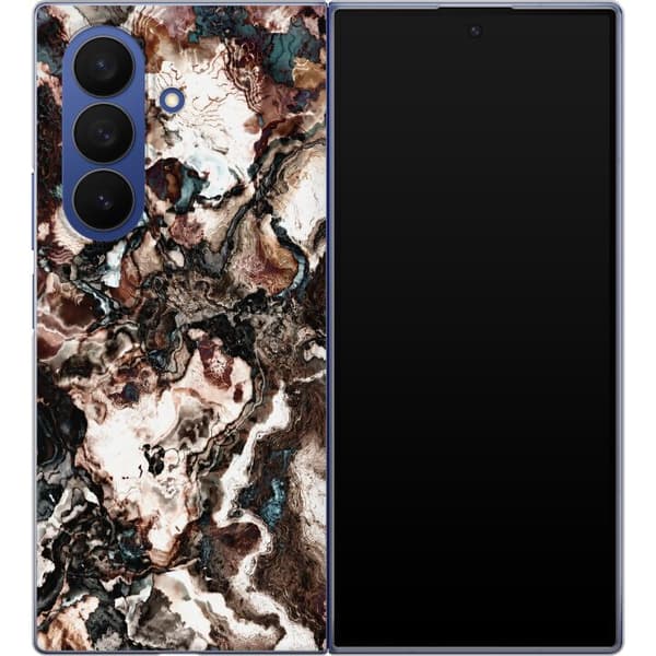 Kompatibelt Mobildeksel til Samsung Galaxy Z Fold7 Brune steinvirvler brun