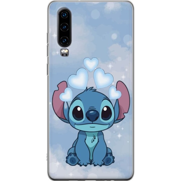 Huawei P30 Genomskinligt Skal Stitch Hoppande Glädje – Roli